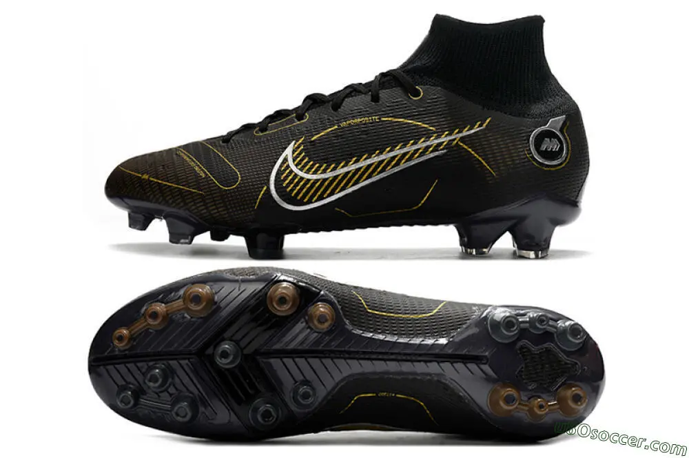 シューズ Nike Mercurial Superfly 8 Elite AG AG Botines de fútbol - Negro, dorado y blanco Nike Mercurial