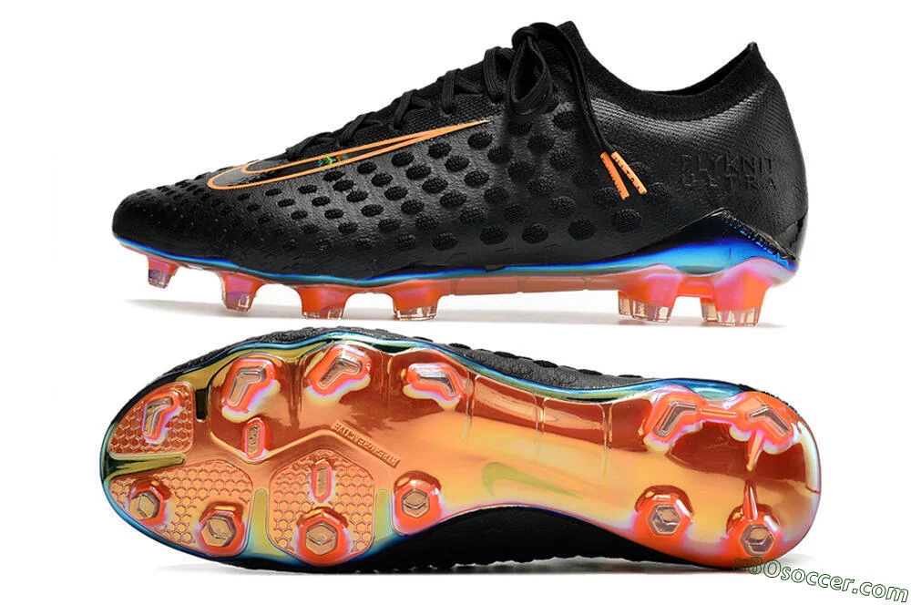 Zapatillas de fútbol Nike Phantom Ultra Venom FG baratas Negro/Naranja
