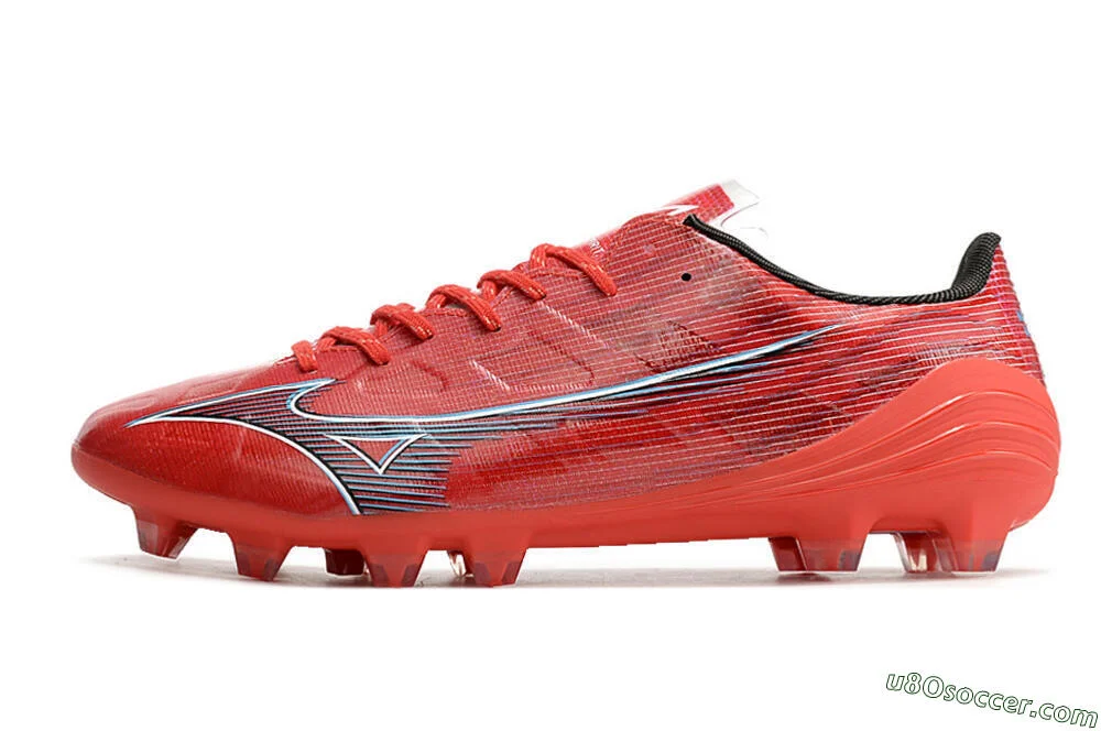 ネロブース Red and Black FG Soccer Cleats - High-Quality Mizuno Alpha