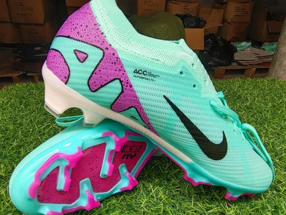 Green Purple Black FG Soccer Cleats | Firm Ground Nike Air