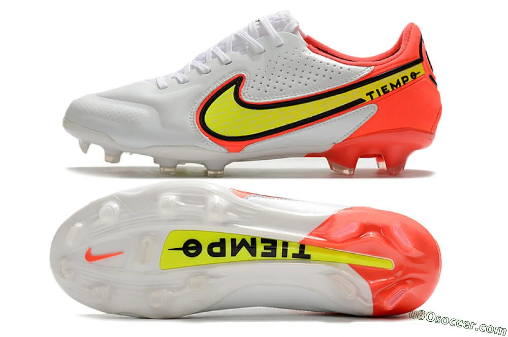 Nike Tiempo 9 SG ホワイト/レッド/イエロー　26cm Nike Tiempo Legend 9 Club FG/MG White Fire Red Kids Size 5.5