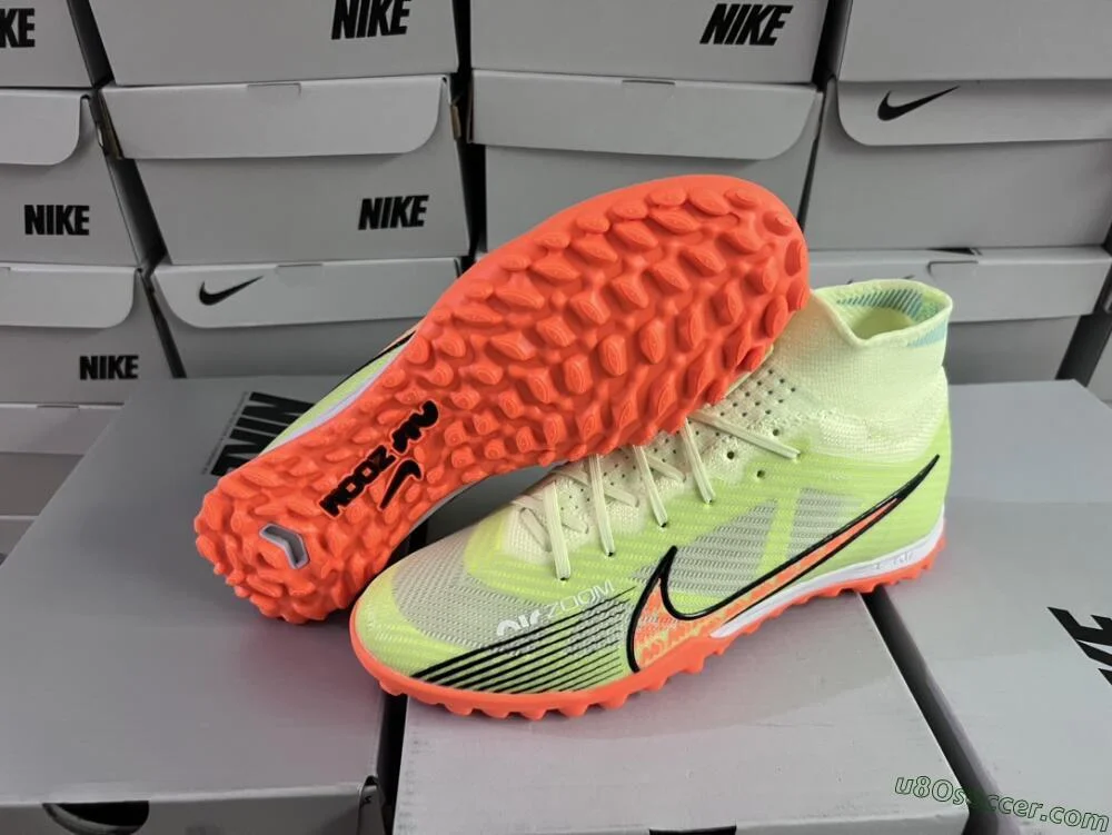 Scarpette da calcio TF gialle, arancioni e nere Elite Nike Air