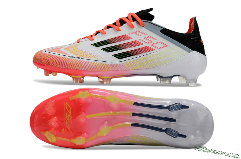 adidas サッカースパイク F50ホワイト/レッド/イエロー adidas F50