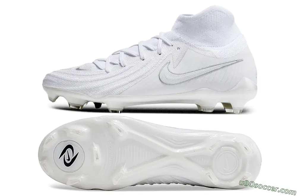 ナイキ ファントム ルナ エリート NU FG 23.5 Premium FG Firm Ground Soccer Cleats in White, Red, Yellow