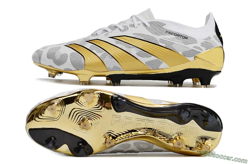adidas Predator 煎る サッカーシューズ ホワイト/ゴールド