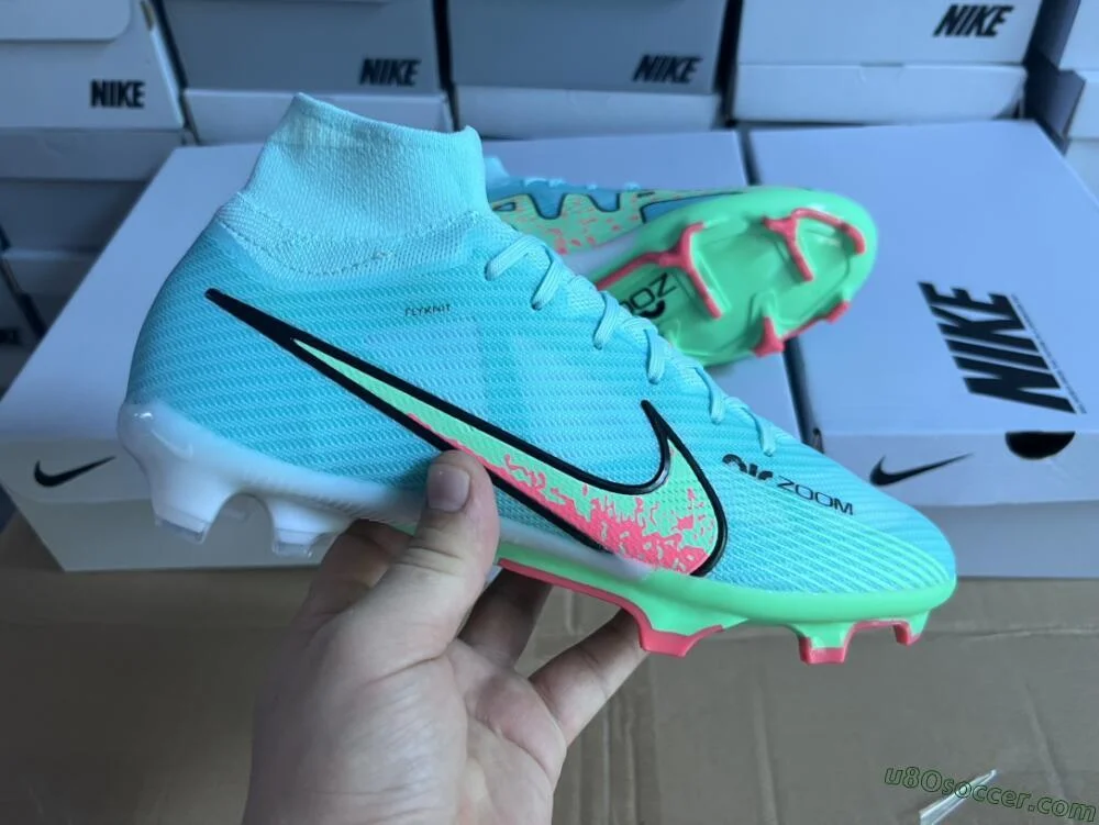 Blauwe/Groene/Zwarte FG Voetbalschoenen Elite Nike Air Zoom